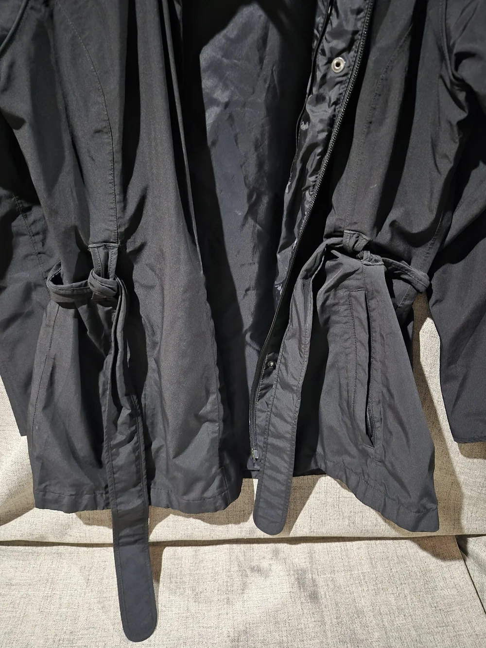 The North Face Women's Black Hooded Trench Coat /Belted - Picture 4 of 4